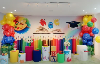 Decoração ABC Formatura em buffet infantil em BH