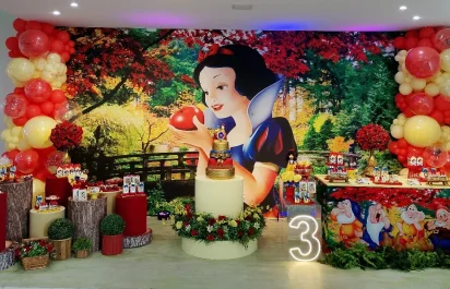 Decoração Branca de Neve em BH buffet infanitl