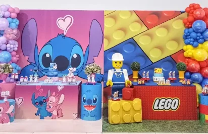 Decoração Stitch e Lego