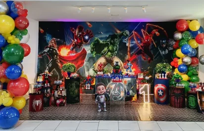 Decoração Vingadores festa infantil em bh