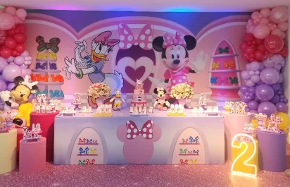 Decoração laços minnie e margarida